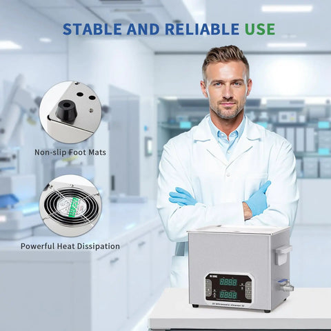Beat Nasty Grime Like A Pro With This Heavy Duty Ultrasonic Cleaner Featuring A Spacious Ten Liter Tank And Quick Heater.
