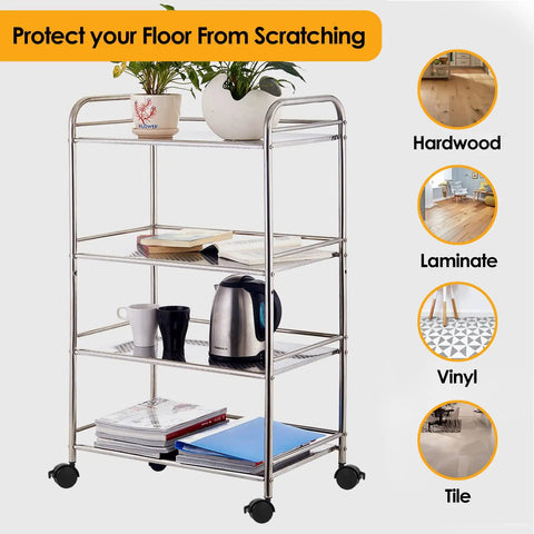 Heavy Duty 2 Inch Stem Casters That Roll Slick As Butter For Living Room Furniture And Mobile Workstations featuring a metal shelving unit on wheels.