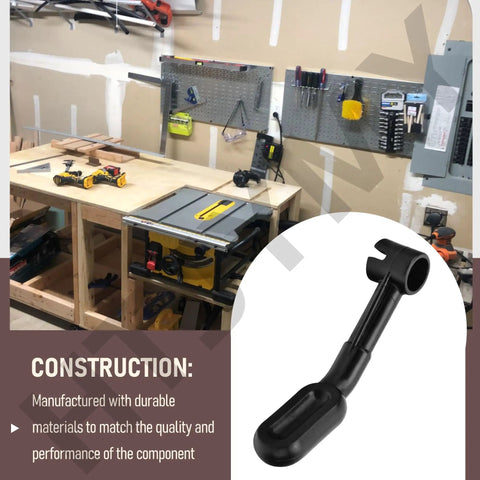 Built Tough Table Saw Rail Lock Lever Replacement Replaces Part Number 5140032-23 on workbench with tools and table saw.