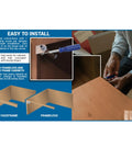 Installation guide for Heavy Duty All Metal Soft Close Adapters for Cabinet Doors with mounting instructions and examples.