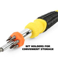 The Ultimate 34 Piece Ratcheting Screwdriver Set With Magnetic Multi Bits, Sae Metric Sockets, Phillips Slotted Torx Hex Heads for All Your Home Repair And Electronics Fixes! ratcheting screwdriver with bit holder storage