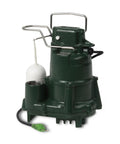 1/2 HP Cast Iron Sump Pump With LED Power Plug High Flow Vortex Impeller Stainless Steel Hardware Float Operated Submersible 115V Factory Tested