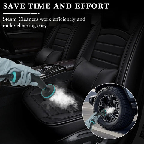 High Pressure Steam Cleaner For Home Deep Clean Blasts Scalding Hot Vapor To Erase Tough Grease From Tile And Sofa Chemical Free Method Leaves Zero Residue Behind A Trusted Workhorse For Kitchen Garage And Auto Detailing cleaning car seats with handheld steam cleaner and steam for tire detailing.