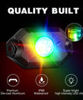 Quality built RGB rock light from Lit 3Ft RGB LED Whip Light And Four Pack Rock Lights Kit with Bluetooth app for ATV UTV.