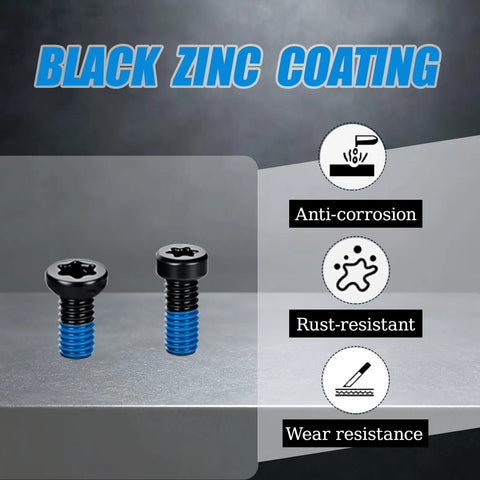 Top Shelf 6-48 Gunsmithing Screw Set featuring standard and oval heads with black zinc coating for reliable firearm builds.