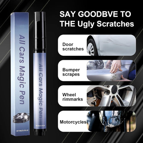 2 Pack Magic Car Scratch Removal Pen Universal For All Colors, Quick Fix for scratches on doors, bumpers, wheels, and motorcycles