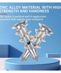 120 Piece Zinc Alloy Drywall Anchor Kit With 60 Self Drilling Anchors And 60 Expansion Screws For Drywall Hollow Brick, zinc anchors