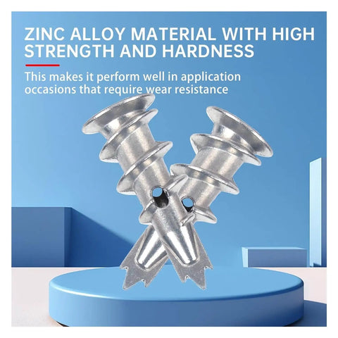120 Piece Zinc Alloy Drywall Anchor Kit With 60 Self Drilling Anchors And 60 Expansion Screws For Drywall Hollow Brick, zinc anchors