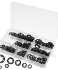 Internal Tooth Lock Washers And Push On Fastening Clips Kit For Industrial Fastening And Mechanical Projects With Manganese Steel