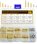 Top Shelf 280 Pcs M2.5 Motherboard Standoffs And Premium Brass Screws Kit For Desktop Builds And Electronics in organized case.