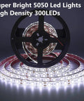 RV Awning Lights 16Ft 12V White LED Canopy Lighting For Motorhome Travel Trailer Van with reel and glowing LEDs