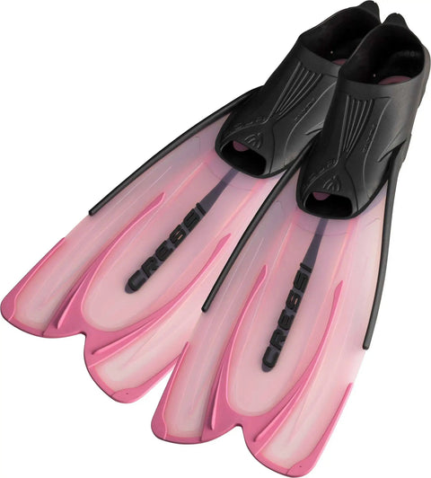 Agua Full Foot Snorkeling Fins With Self Adjusting Foot Pocket System, Pink, Size 39/40, lightweight and easy to use.