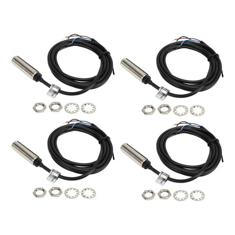 4 Pack 12mm Inductive Proximity Switch Sensor 6 To 36V DC PNP 3 Wire Normally Open IP67 NO Heavy Duty Industrial Proximity Detector