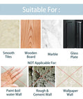 Image showing surfaces suitable for Heavy Duty Adhesive Wall Hooks For Hanging Towels Robes Keys And Clothes In Black 6 Pack.