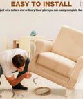 Heavy Duty Upholstery Stay Wire And Spring Repair Kit With 60 Feet Paper Wrapped Cord Plus 120 Solid Clips To Quick Fix Sagging Couches No Sweat, installation scene with repair tools.