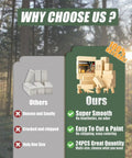 Whittling Wood Carving Blocks Set 24 Pieces In 3 Sizes For DIY Projects shown in a comparison graphic with benefits highlighted.