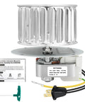 Bathroom Exhaust Fan Motor Assembly With Quiet Operation High Airflow No Sweat Install Easy Installation Includes S57769000 Motor Compatible With 9605 9605N 9665 9665N And H965 For Efficient Home Ventilation, showing components and instruction manual.