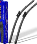 Heavy Duty Front Windshield Wiper Blades For Tesla Model 3 And Model Y Direct Oem Replacement with sleek black design.