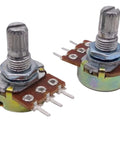 Two Five Piece 2M Ohm Linear Taper Rotary Potentiometer Panel Mount With 15mm Shaft Top Adjustment 0.5W 200V B2M Quality