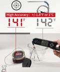 4-Pack Replacement Meat Temperature Probes For Weber Probes, iGrill And Weber Connect Smart Grilling Hub in use, showing accuracy display.