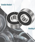 Three Pack Deep Groove Ball Bearings 1603 2RS Rubber Sealed Chrome Steel 5/16 By 7/8 By 11/32 Inch High Load Low Friction Bearings For Hobby Machining And DIY Projects, double sealed