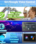 Wireless CarPlay And Android Auto 7 Inch HD Touch Screen Car Stereo with voice control, Bluetooth music, and voice assistant options