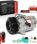 Built Tough Air Conditioning AC Compressor With Clutch Fits Hyundai Elantra 2011 To 2013 with accessories and box.