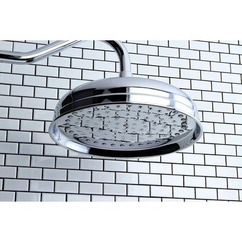 Victorian Raindrop 10-Inch Showerhead, Dope Rainfall Pattern, Polished Chrome, Brass Construction, 127 Spray Nozzles