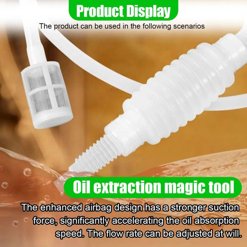 Silicone Siphon Pump And Flexible Transfer Hose Makes Quick Work Of Fluid Extraction Includes Built In Filter Clip for oil transfer.