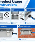 Steps for using Tough As Nails IP67 Waterproof Electrical Enclosure With Clear Gray Cover for outdoor control panels.
