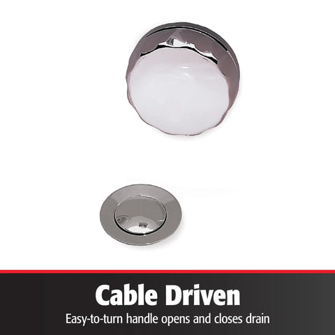 Cable Driven PVC Bathtub Drain Kit For Standard Size Tubs In Brushed Nickel Finish Includes PVC Tube Drain And Overflow Face Plate No Fuss Easy Install For Quick Replacement And Reliable Drainage