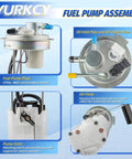 Electric Fuel Pump Module Assembly For 2004 2007 Chevrolet Silverado 1500 And GMC Sierra 1500 With 4.8L 5.3L And 6.0L Engines Replace E3684M FG0494 Drop In Ready, showing components like oil inlet pipe, outlet pipe, and fuel pump plug.