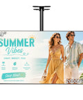 Smooth Operator Commercial Digital Signage Display With Killer 2000 Nits Brightness For Crisp Visuals And No Fuss Installation In Bustling Retail Outlets showcasing summer-themed advertisement.