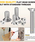 Indoor Metal Fasteners Kit With Stainless Steel Countersunk M3 0.5 Threaded Bolts And Nuts 360 Piece DIY Ready Bundle