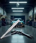 Two Piece 1mm Silver Windshield Drill Kit For Auto Glass Chip Repair DIY Car Windshield Repair Tool in garage with car