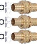 Top Notch Heavy Duty Brass Hose Connector Repair Kit With 3 Pieces Male And Female Garden Thread Adapters For Fast Watering And Irrigation Fixes On All Sizes Including 3/4in And 5/8in Models Plus Extra Resilience Against Rust! brass hose adapters, clamps and washers