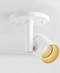 Parry 1 Light White Spotlight With Adjustable Head Integrated LED Bulb Flush Mount Wall Sconce 3000K Warm Glow 1370 Lumen