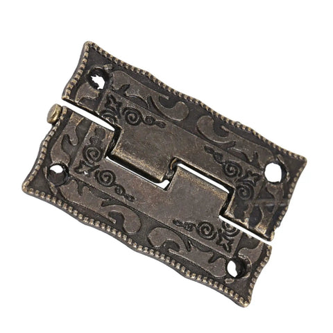 Antique Bronze Box Hinges 10 Pack Built To Last Tough As Nails Heavy Duty Iron Construction with Vintage Aesthetic Detail