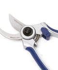 Close-up of Bypass Pruning Shears For Garden Work, showing lightweight aluminum handle, durable steel blades, and non-slip grip.