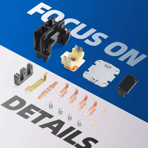 Components of 2 Pole Air Conditioner Contactor, 40 Amp 240V Coil, Built Tough HVAC Contactor For Condenser And Compressor