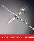 Universal Dial Test Indicator Attachment With Back Plunger For 196 And 196M Series, tool steel body displayed on gray background