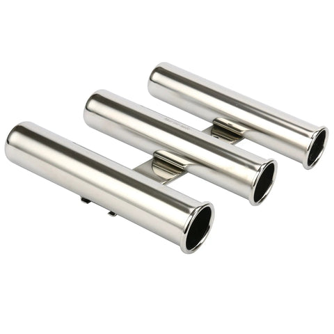 316 Stainless Steel Triple Tube Fishing Rod Rack, Wall Or Side Mount Rod Holder Bracket, Pole Pod for Boats and More