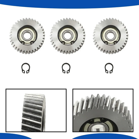 3pcs 36T Planetary Gear Set 38.5x11mm With 608 Bearings for Electric Bike shown with close-up details