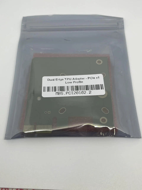 Compact Dual Edge Tpu Pcie X1 Low Profile Adapter With Coral Accelerator Support For Machine Learning Ai Projects Hassle Free Plug And Play Rig Integration, in sealed packaging.