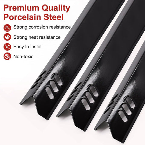 15 Inch Porcelain Grill Heat Shields Replacement Set For Backyard Barbecue Grills Fits DGF510SBP DGF493BNP close-up view