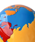 Montessori Color Globe 8.7 Inch Beechwood World Globe With Continent Outlines For Kid-Friendly Geography Learning detail view