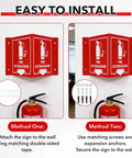 Fire Extinguisher Sign With Down Arrow 12 Pack 8x6 Inches Two Sided V Sign Acrylic With 4 Pre Drilled Holes And Matching Screws