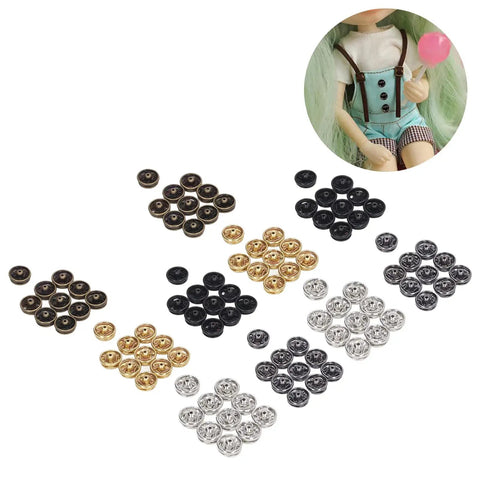 Snap Button Kit 100 Pieces 5mm Mini Metal Snap Fasteners for Doll Clothes Sewing Clothing Repair Skirts and Collars Easy Sew On Replacement