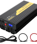 1500W Sump Pump Backup System No Battery Basement Protection Inverter With LCD Display and Auto Switches with cables shown