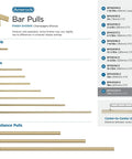Champagne Bronze bar pulls and appliance pulls, including Champagne Bronze 24 Inch Center-To-Center Appliance Pull for cabinets.
